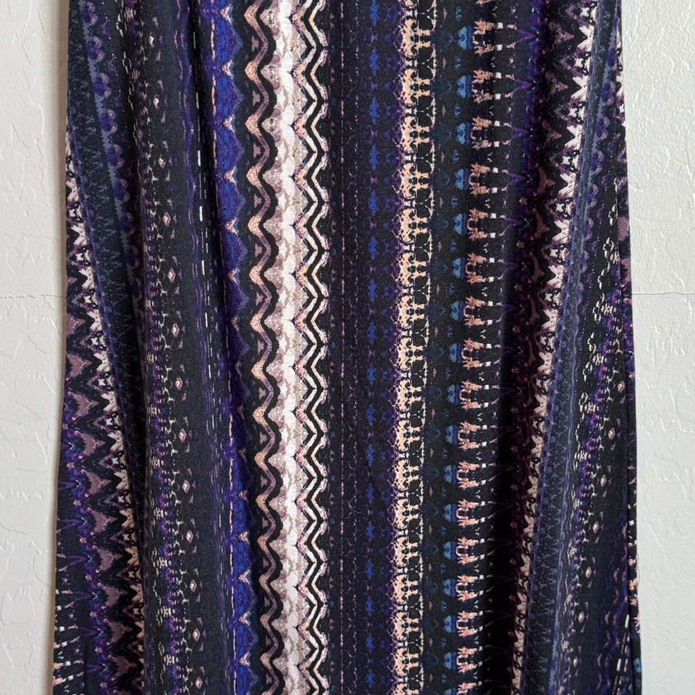 Patterned Black and Purple Women's Skirt